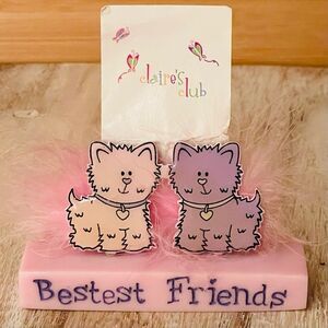 $10 or FREE with$50 Purchase NWT Claire’s Pink 2 kitties Furry BF Picture Holder